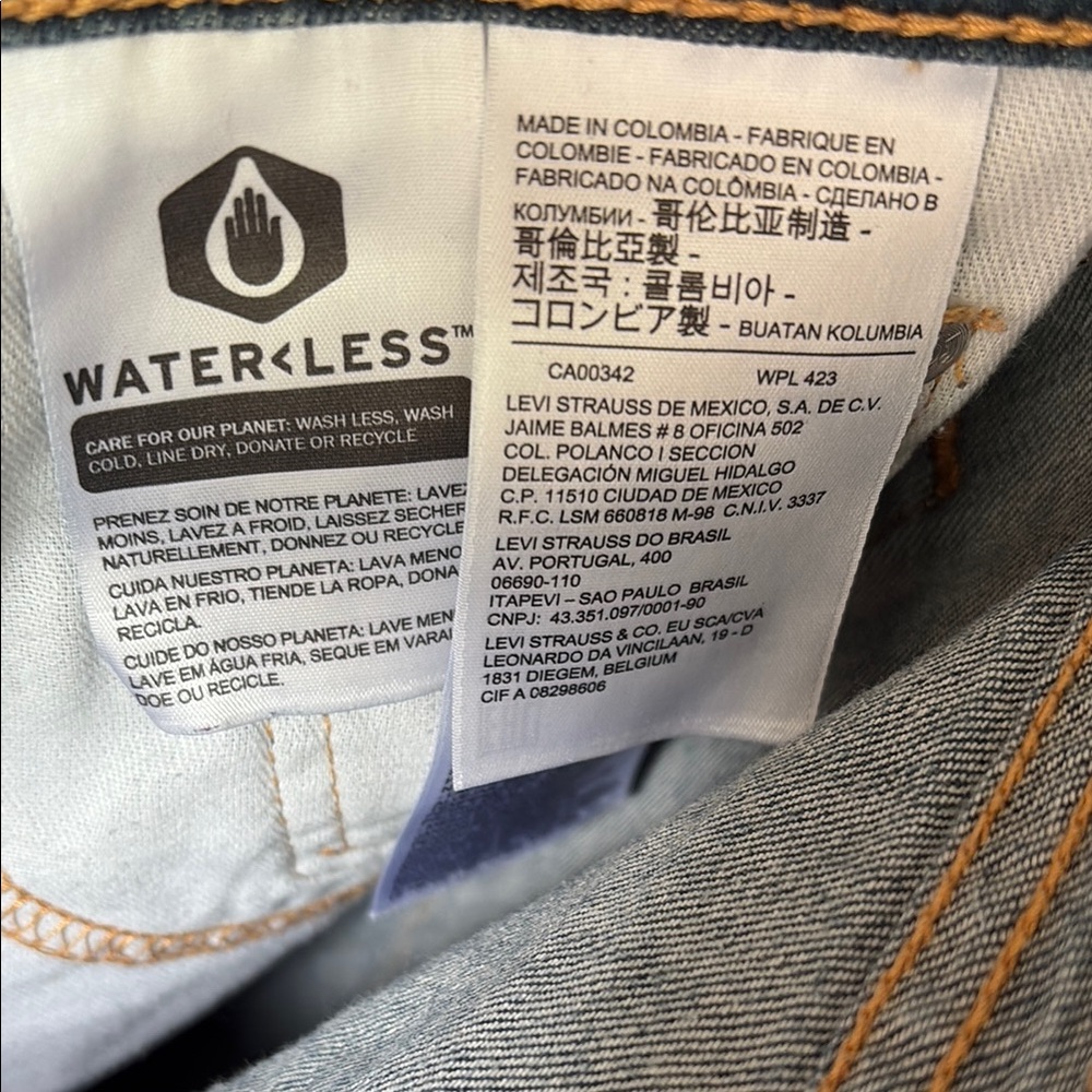 Levi’s Blue Straight-Leg Jeans with Regular Fit size Unisex 28x32 - Picture 6 of 11